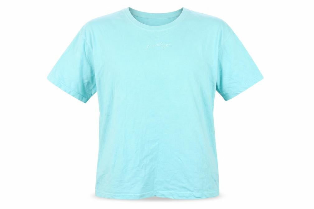 Hype Women's Blue Size 16 Cotton Crew Neck Short Sleeve T-Shirt
