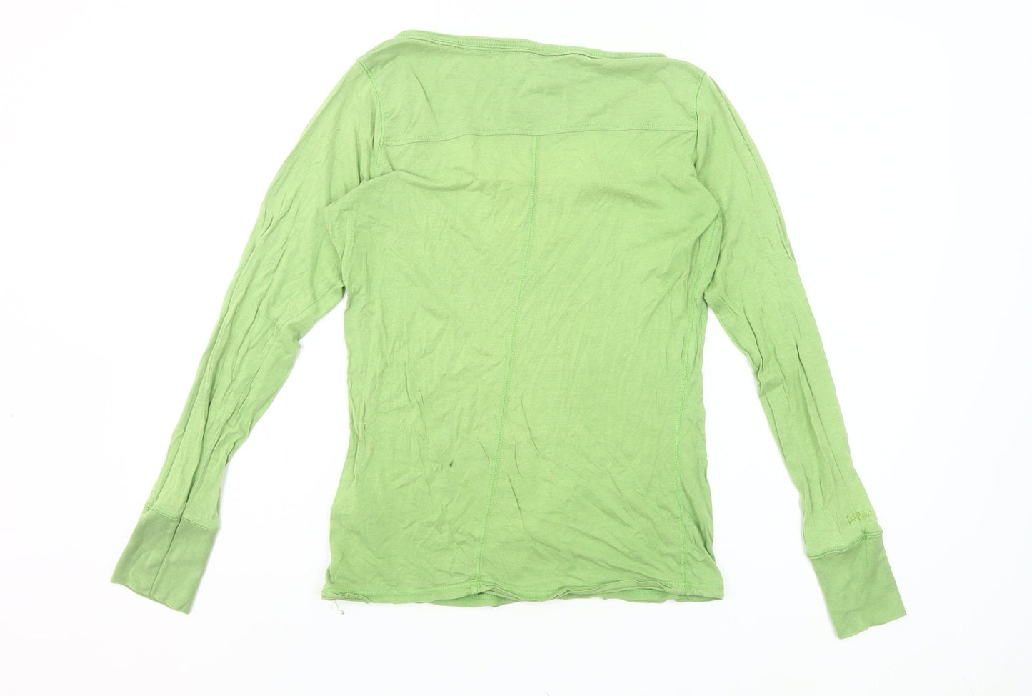 Fat Face Womens Green Long Sleeve Scoop Neck Jersey Top Size 12