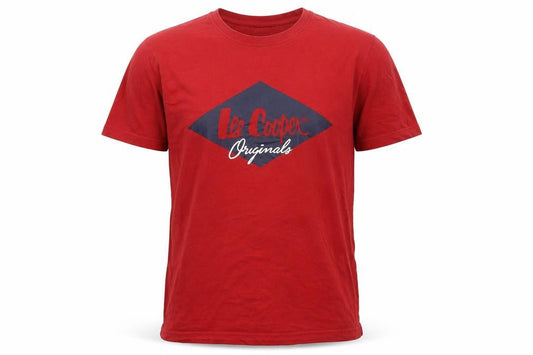 Mens UK Size L Lee Cooper Red  Cotton T-Shirt