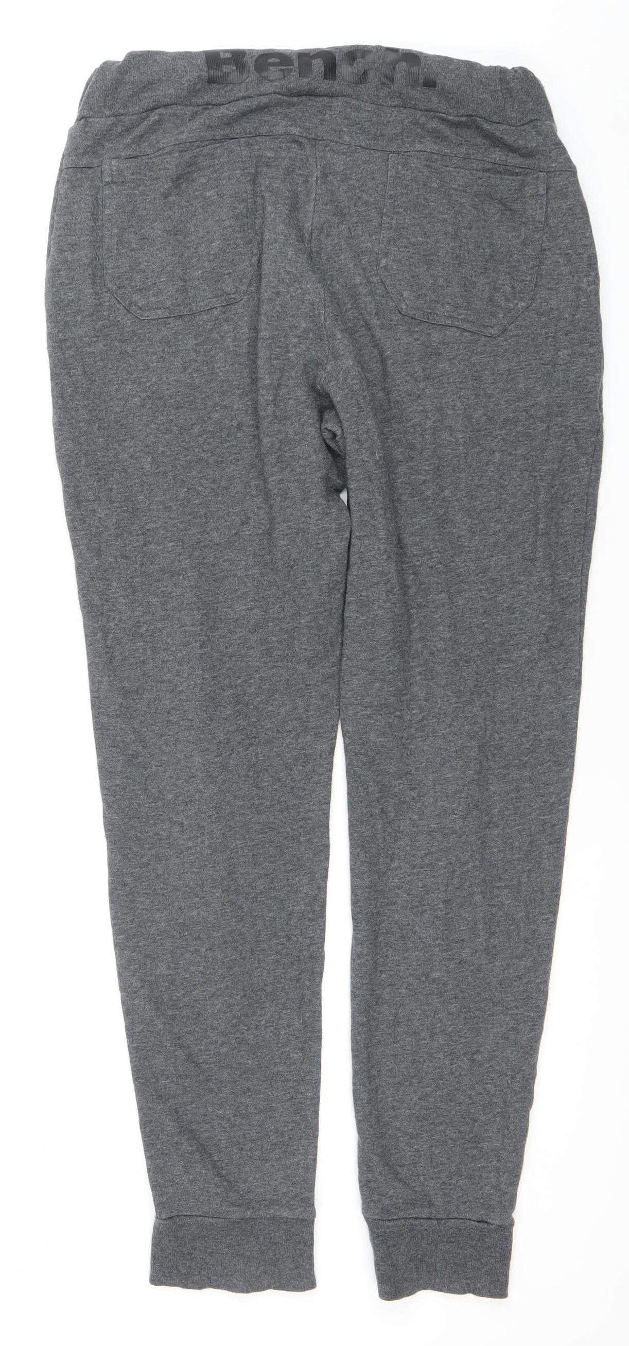 Bench Womens Grey Jogger Sweatpants S Cotton Blend Activewear Trousers