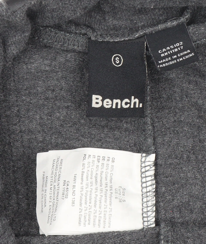 Bench Womens Grey Jogger Sweatpants S Cotton Blend Activewear Trousers