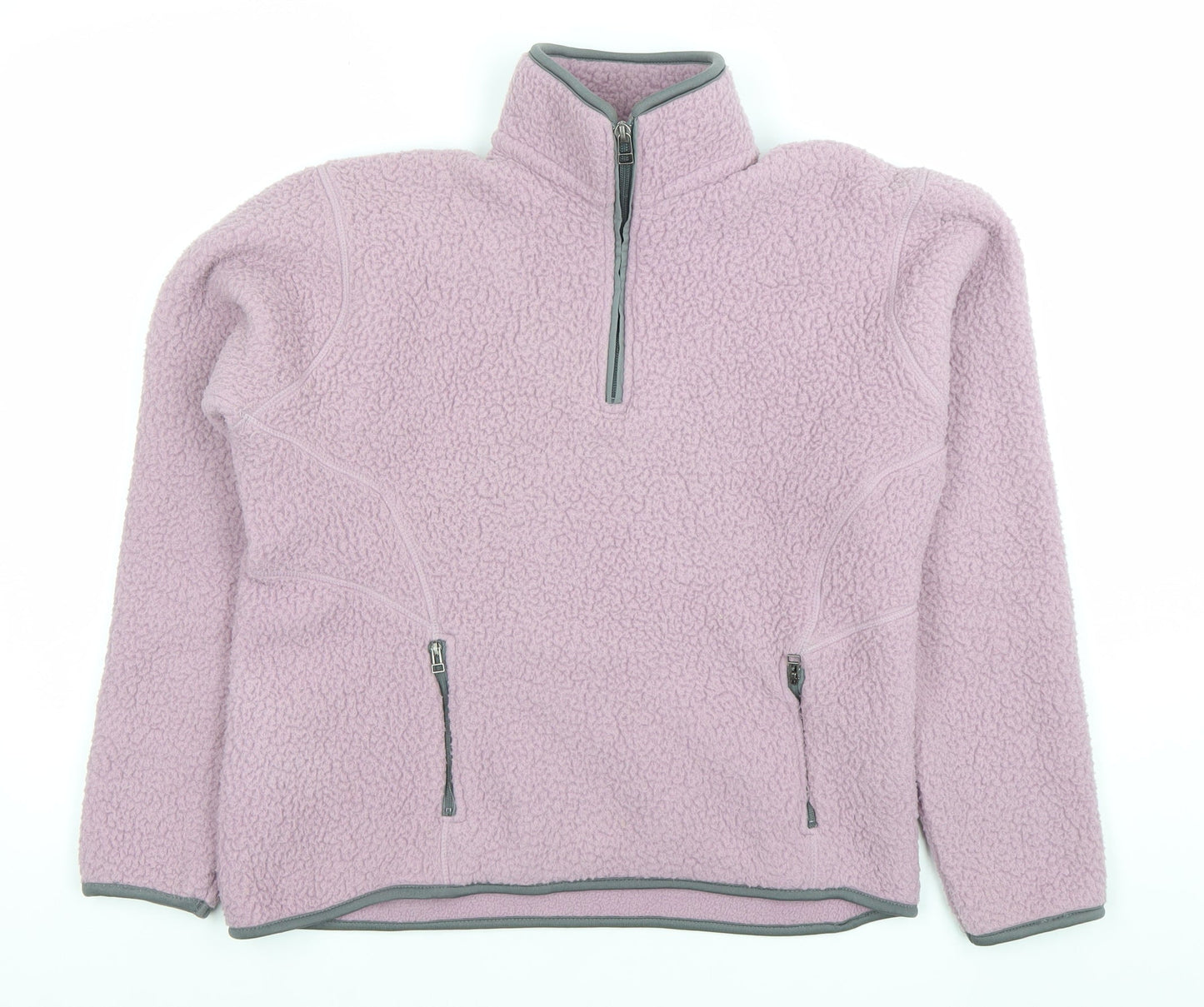 Peter Storm Women’s Purple Fleece Sweatshirt Size 12 Pullover Zip