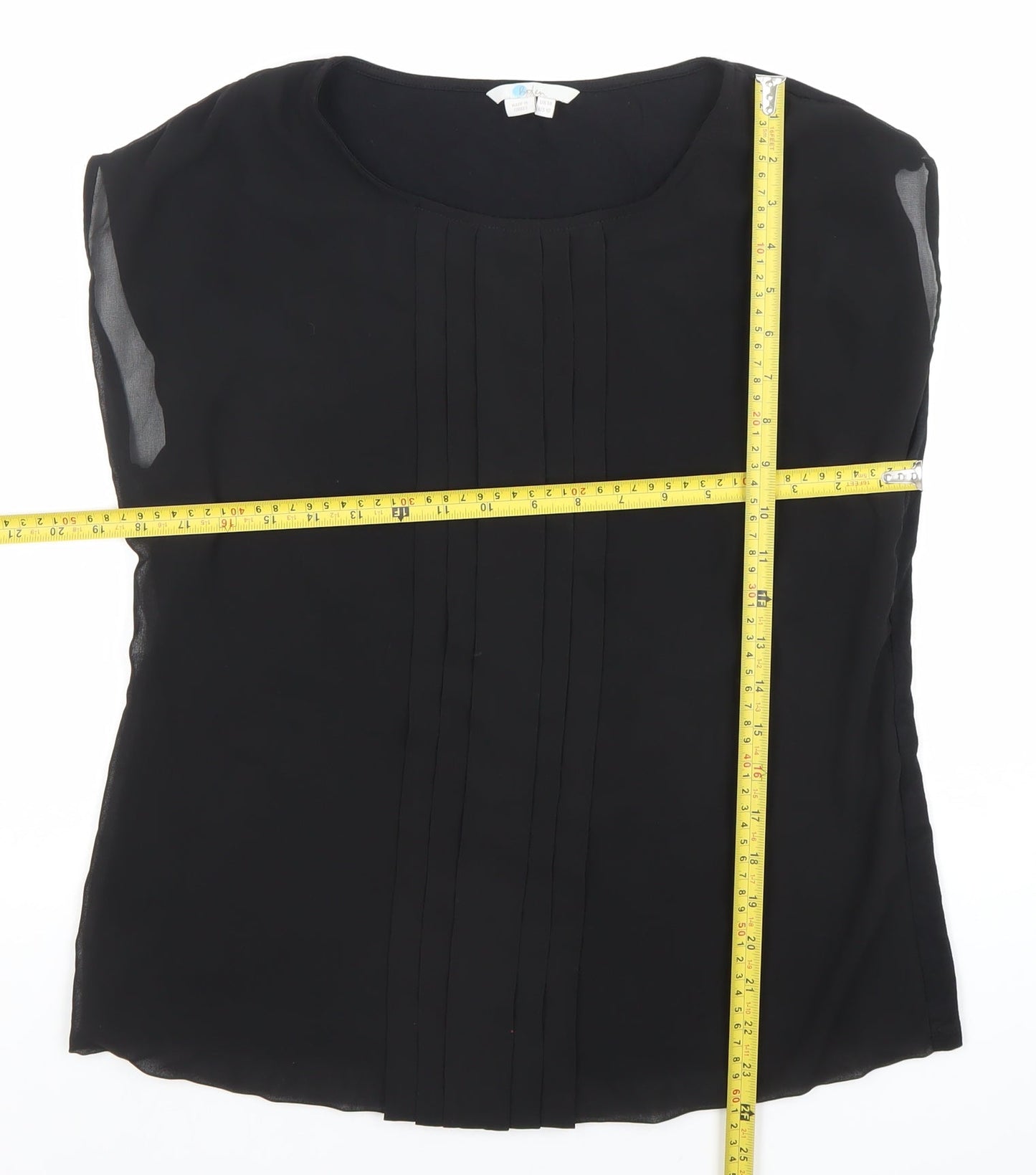 Boden Womens Black Size 14 Sleeveless Tunic Blouse