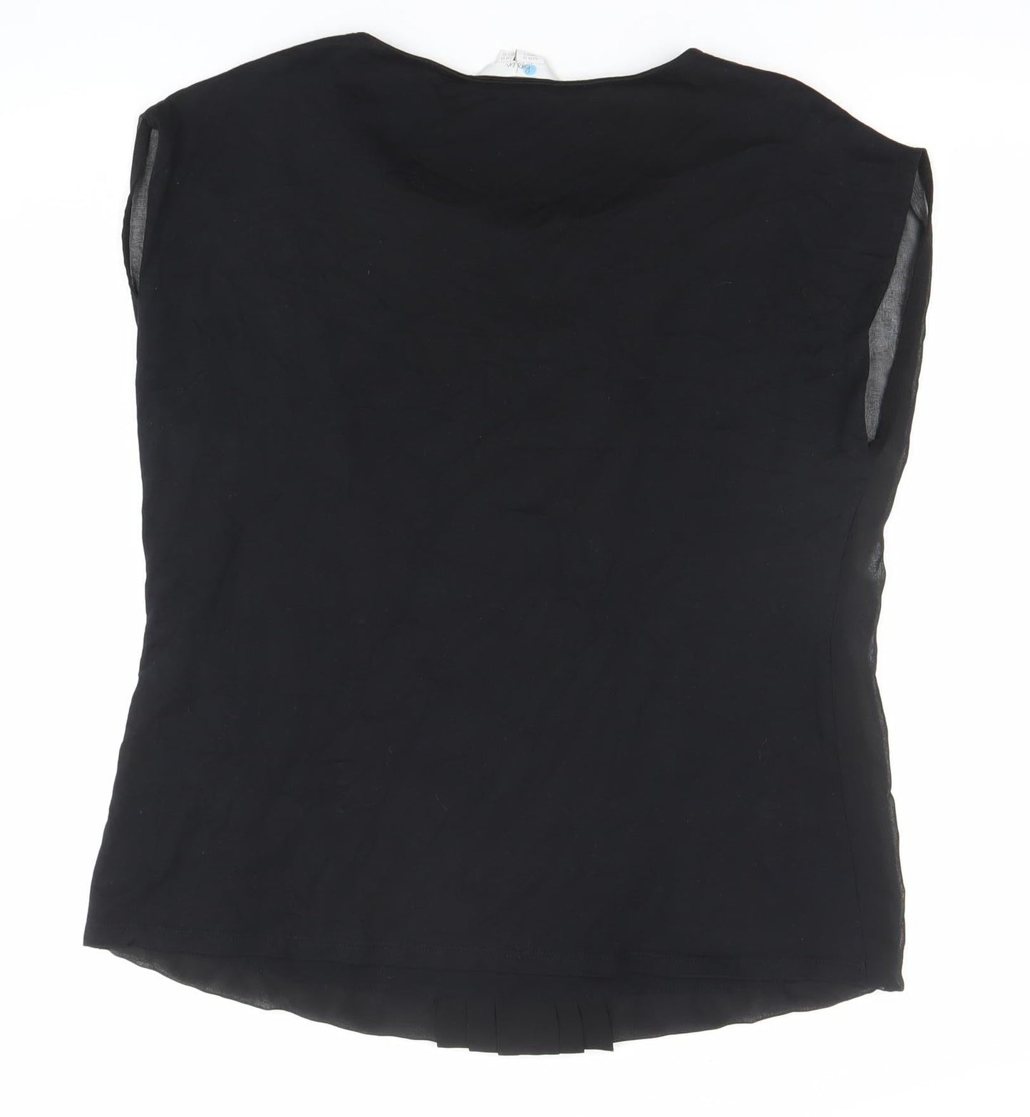 Boden Womens Black Size 14 Sleeveless Tunic Blouse