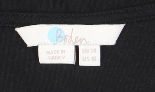 Boden Womens Black Size 14 Sleeveless Tunic Blouse