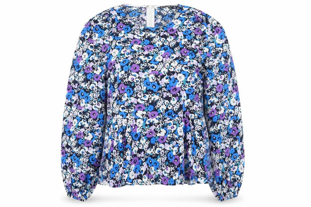 Girl In Mind Womens Multicoloured Floral Blouse UK 8 Long Sleeve