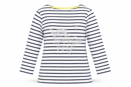 Womens UK Size XS Joules White 100% Cotton T-Shirt