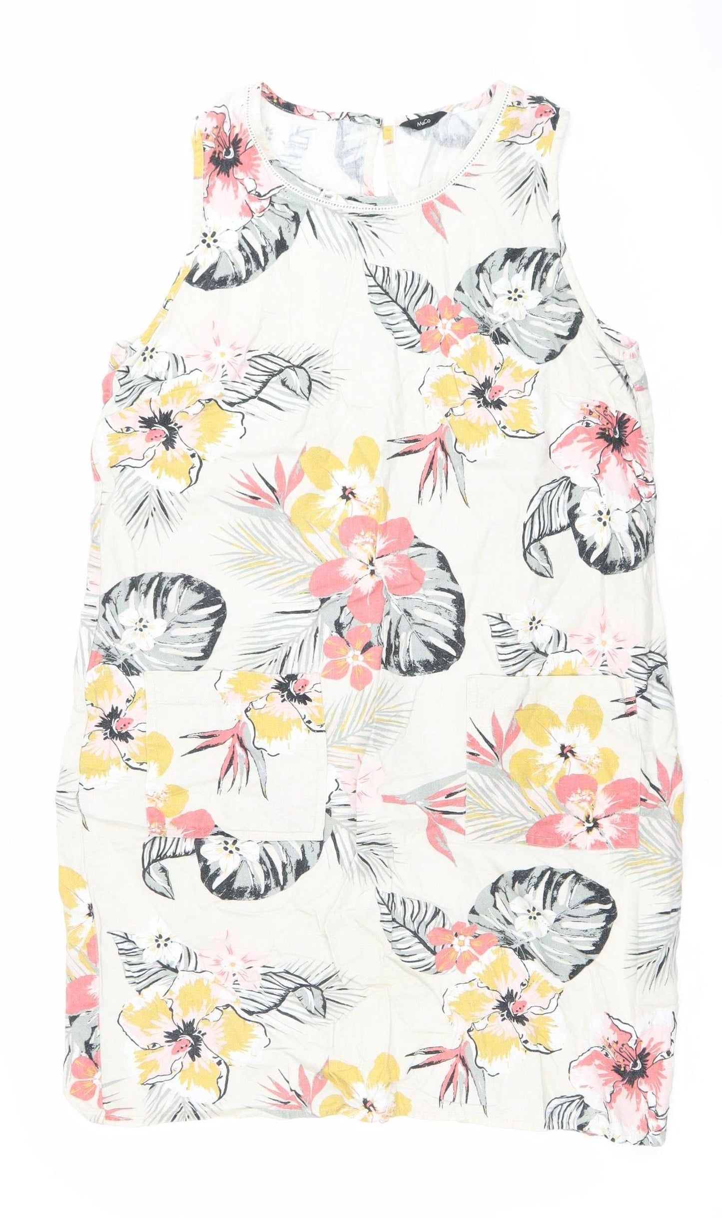 M&Co Women’s Multicoloured Floral Shift Dress Size 14