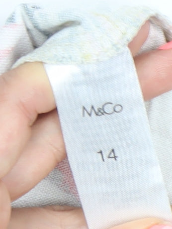 M&Co Women’s Multicoloured Floral Shift Dress Size 14