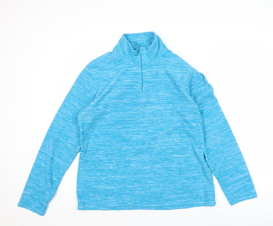 Mountain Warehouse Women Blue Size 16 Pullover 1/2 Zip Sweatshirt