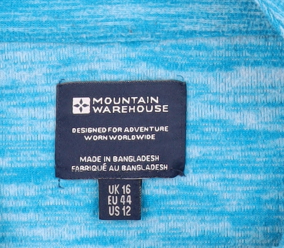 Mountain Warehouse Women Blue Size 16 Pullover 1/2 Zip Sweatshirt
