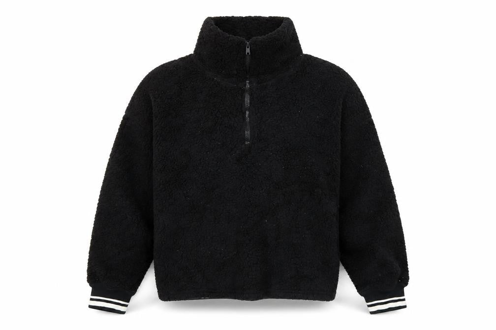 Mens UK M Regular Champion Black 1/2 Zip Sweatshirt