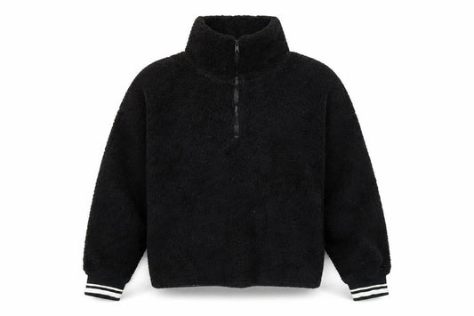 Mens UK M Regular Champion Black 1/2 Zip Sweatshirt