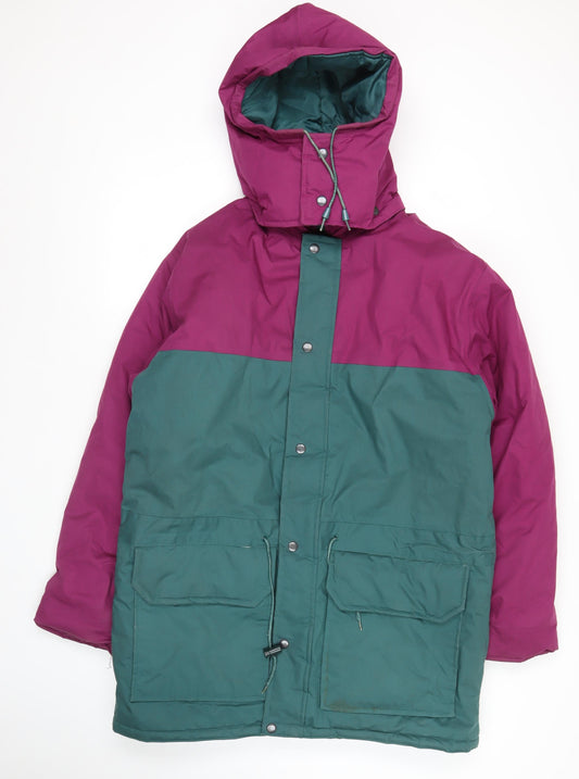 Regatta Men’s Green Purple Parka Jacket S 97cm Hooded Waterproof