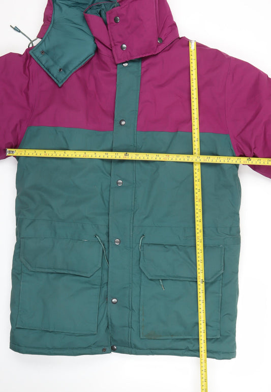 Regatta Men’s Green Purple Parka Jacket S 97cm Hooded Waterproof