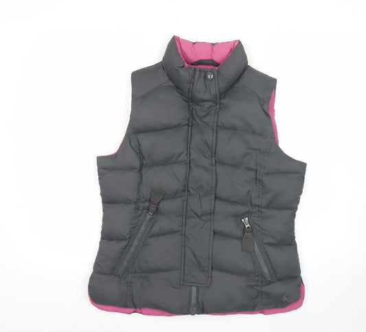 Joules Womens Grey Puffer Gilet Waistcoat Size 12 Regular Outdoor