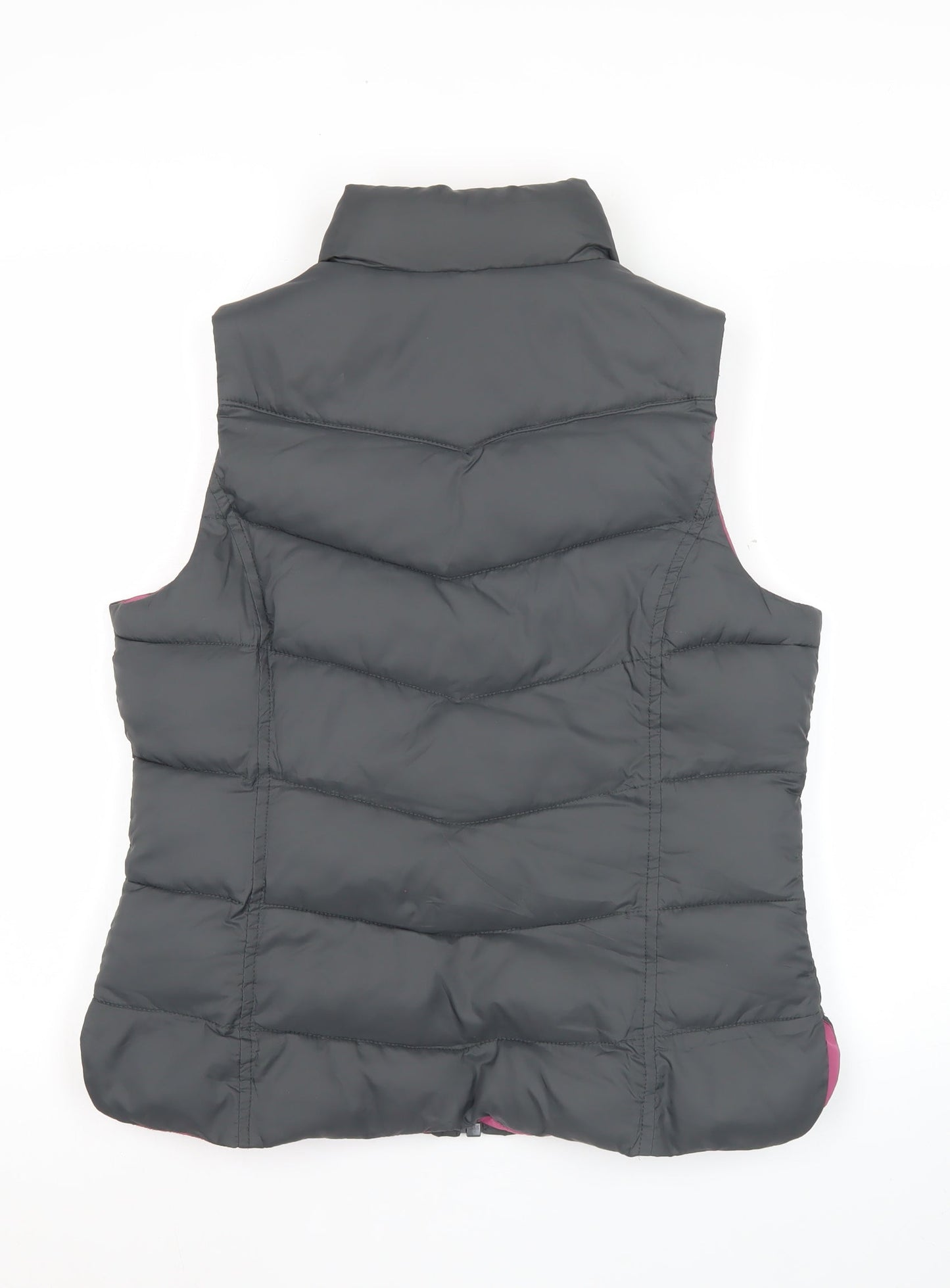 Joules Womens Grey Puffer Gilet Waistcoat Size 12 Regular Outdoor