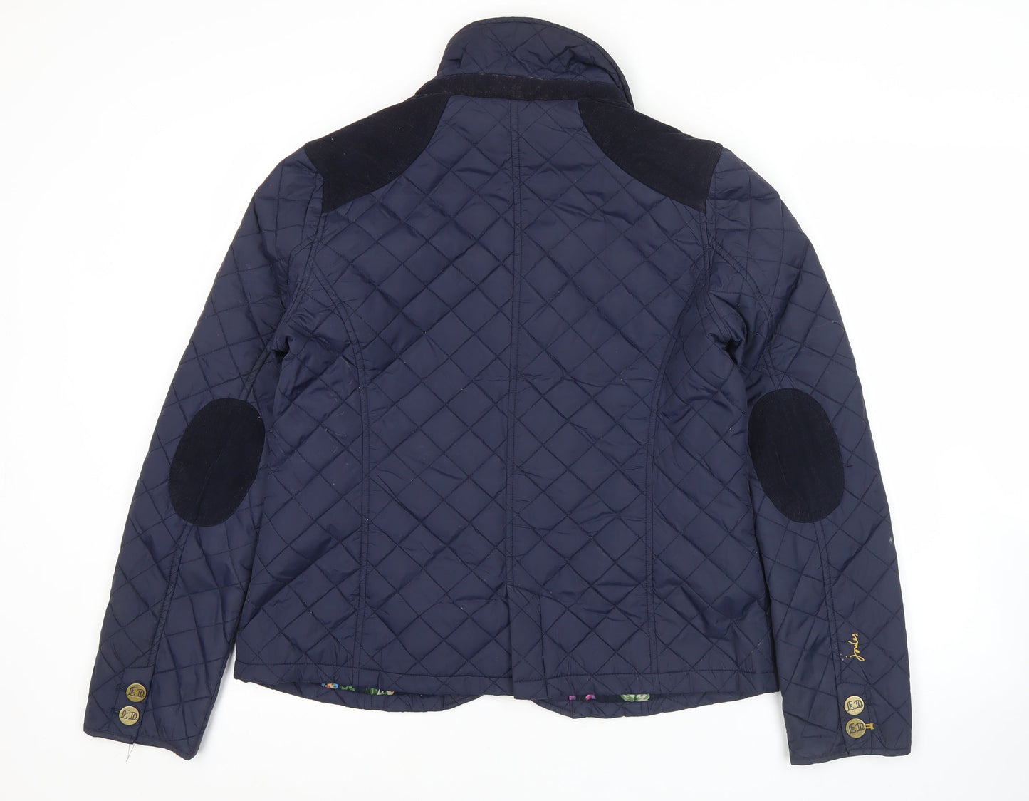 Joules Women’s Blue Quilted Blazer Jacket Size 14 Regular Fit
