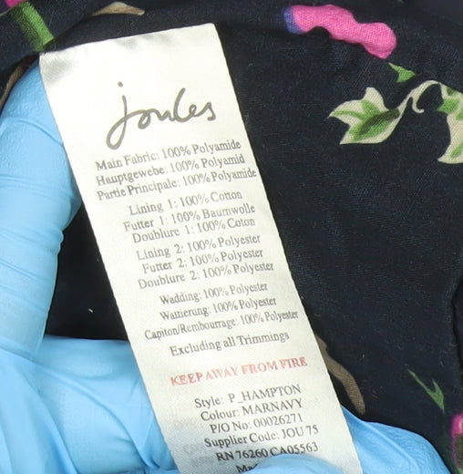 Joules Women’s Blue Quilted Blazer Jacket Size 14 Regular Fit