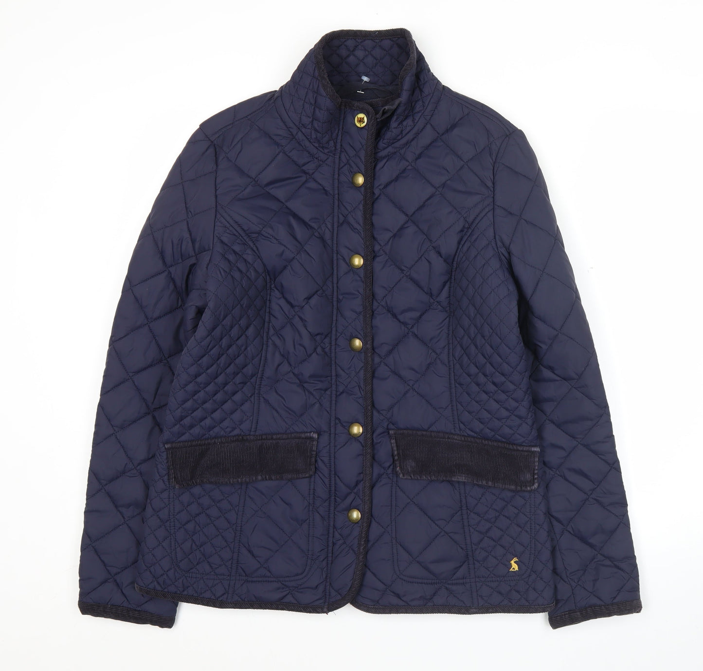 Joules Womens Blue Quilted Mid-Length Jacket Size 14