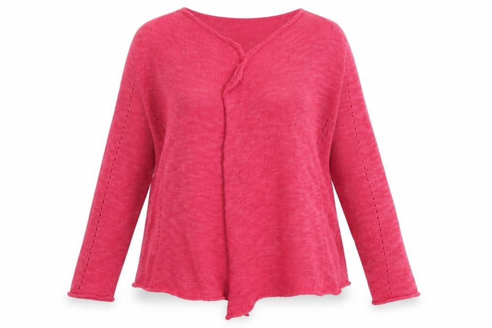 Holly Willoughby Women’s Pink Size 8 Open Knit Linen Cotton Cardigan