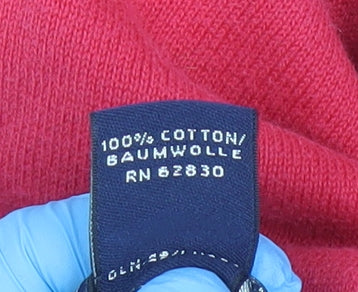 Lands' End Women Red Cotton Knit Tank Top Size 14 Petite
