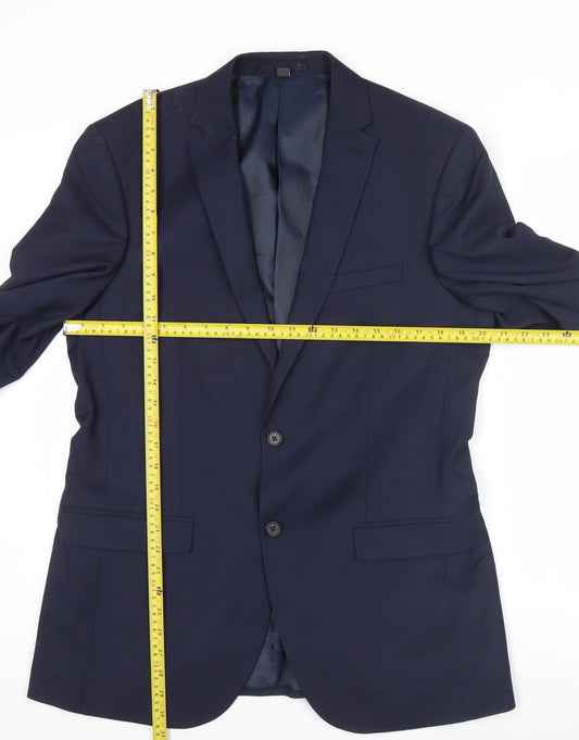 Marks and Spencer Men’s Blue Slim Fit Blazer Jacket 42 Chest XL