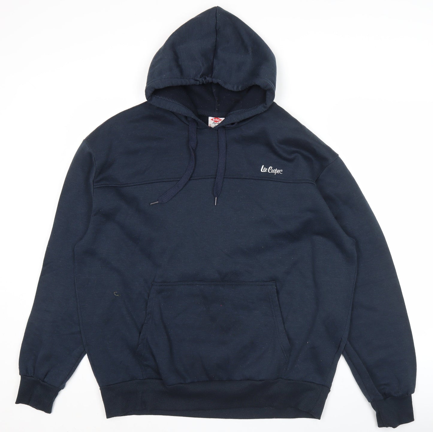 Lee Cooper Men’s Blue Pullover Hoodie XL Logo Regular Fit