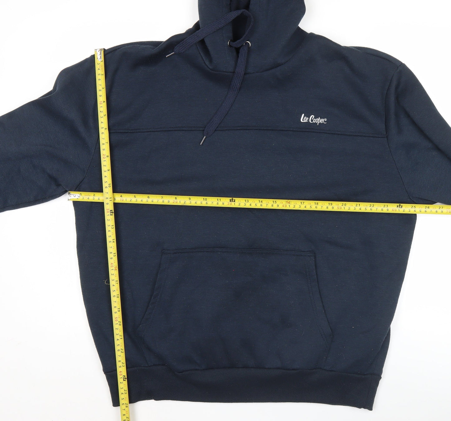 Lee Cooper Men’s Blue Pullover Hoodie XL Logo Regular Fit