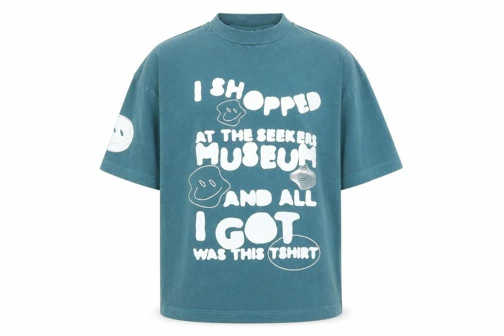 Sisters & Seekers Mens Blue XS Graphic Print Cotton T-Shirt