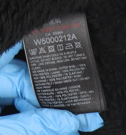 Superdry Womens Black Puffer Jacket Size 16 Hooded Winter Coat