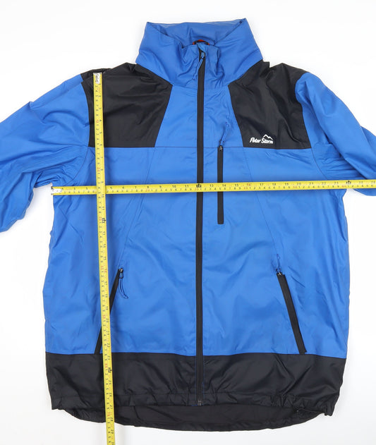 Peter Storm Men's Blue XL Waterproof Windbreaker Jacket