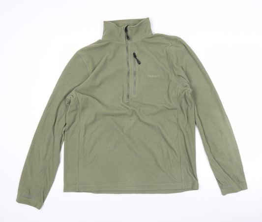 Rohan Mens Green M Fleece Pullover Sweatshirt 1/2 Zip Outdoor Hiking