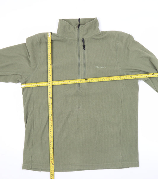 Rohan Mens Green M Fleece Pullover Sweatshirt 1/2 Zip Outdoor Hiking