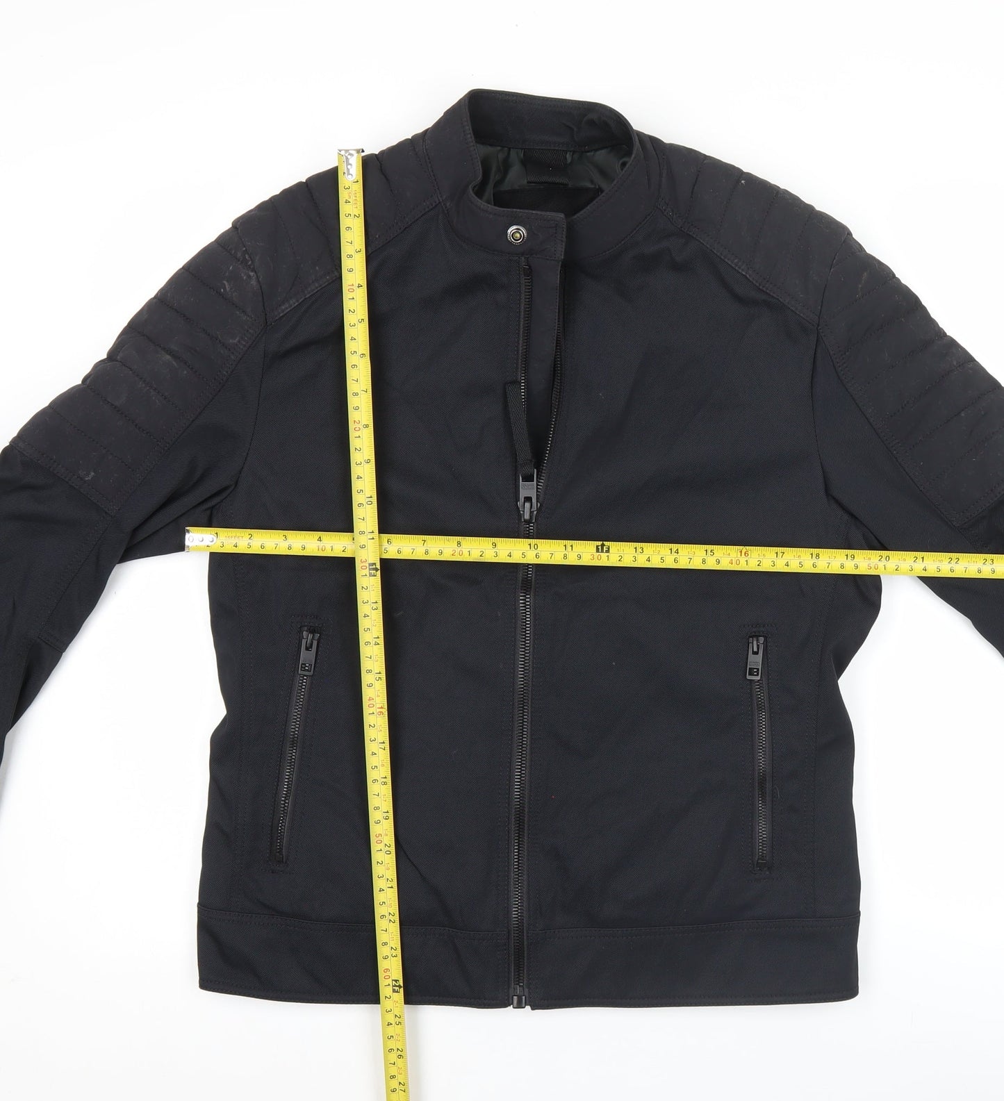 Hugo Boss Men’s Black Slim Fit Biker Jacket Size 46 UK 38