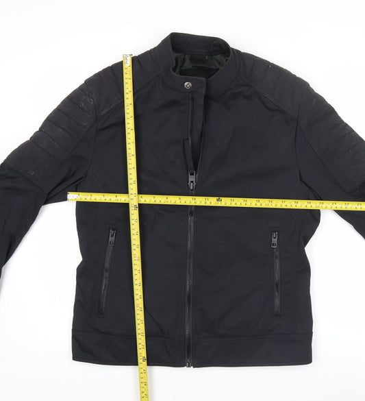 Hugo Boss Men’s Black Slim Fit Biker Jacket Size 46 UK 38
