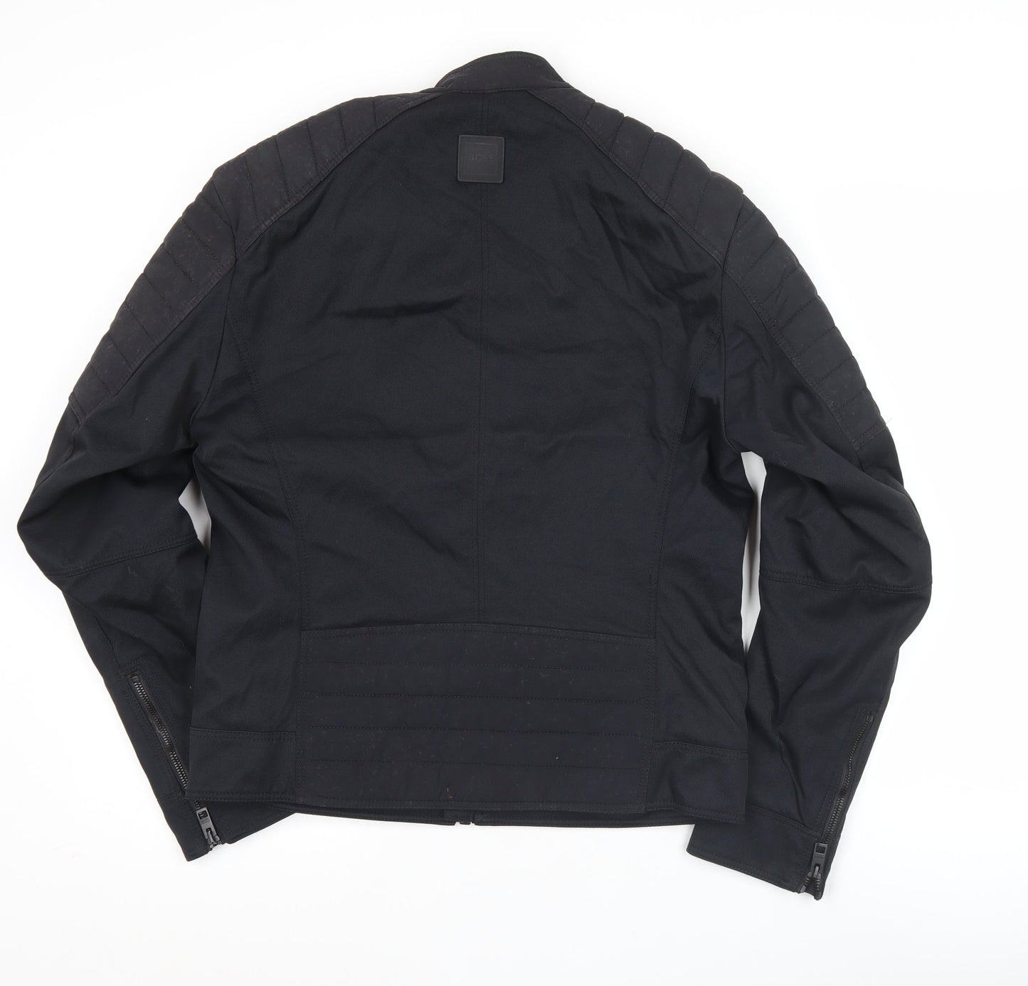 Hugo Boss Men’s Black Slim Fit Biker Jacket Size 46 UK 38