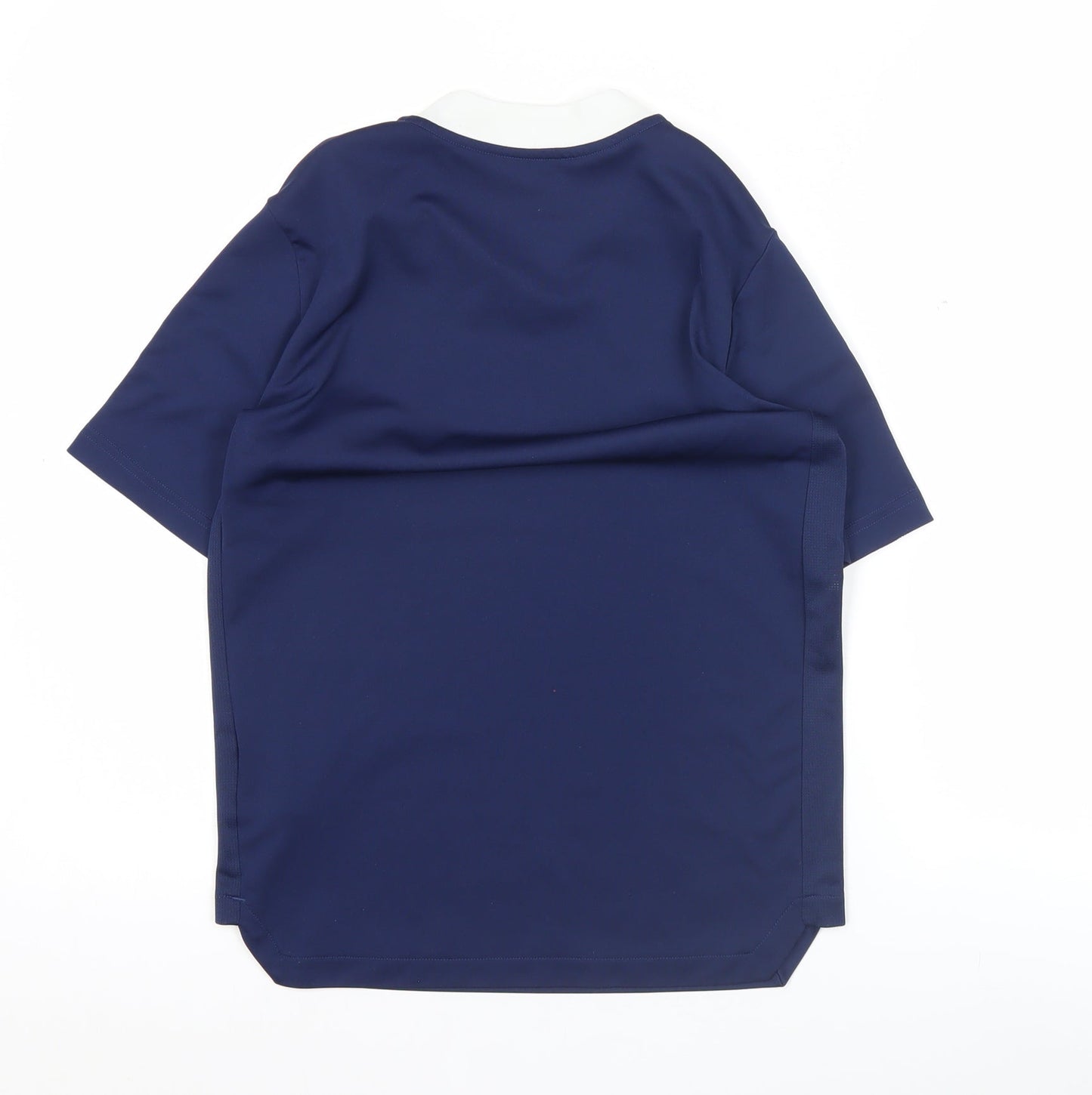 Adidas Boys Blue 11-12Y Football Jersey T-Shirt Lightweight Sports Top