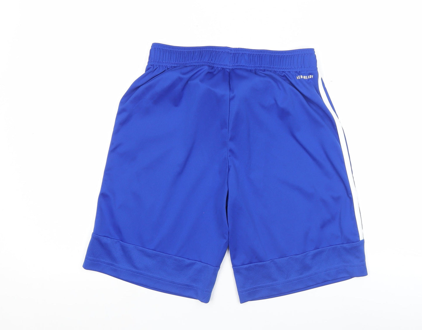 Adidas Boys Blue 13-14 Years Athletic Sports Shorts Gym Football