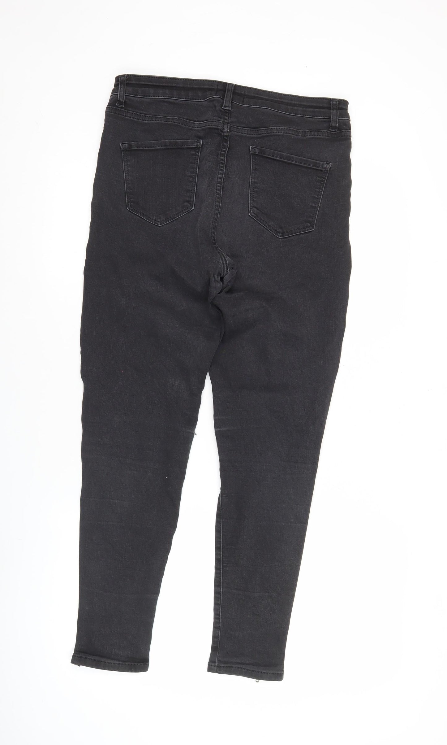 Savida Womens Black Size 16 Slim Jegging Jeans with Ankle Zip