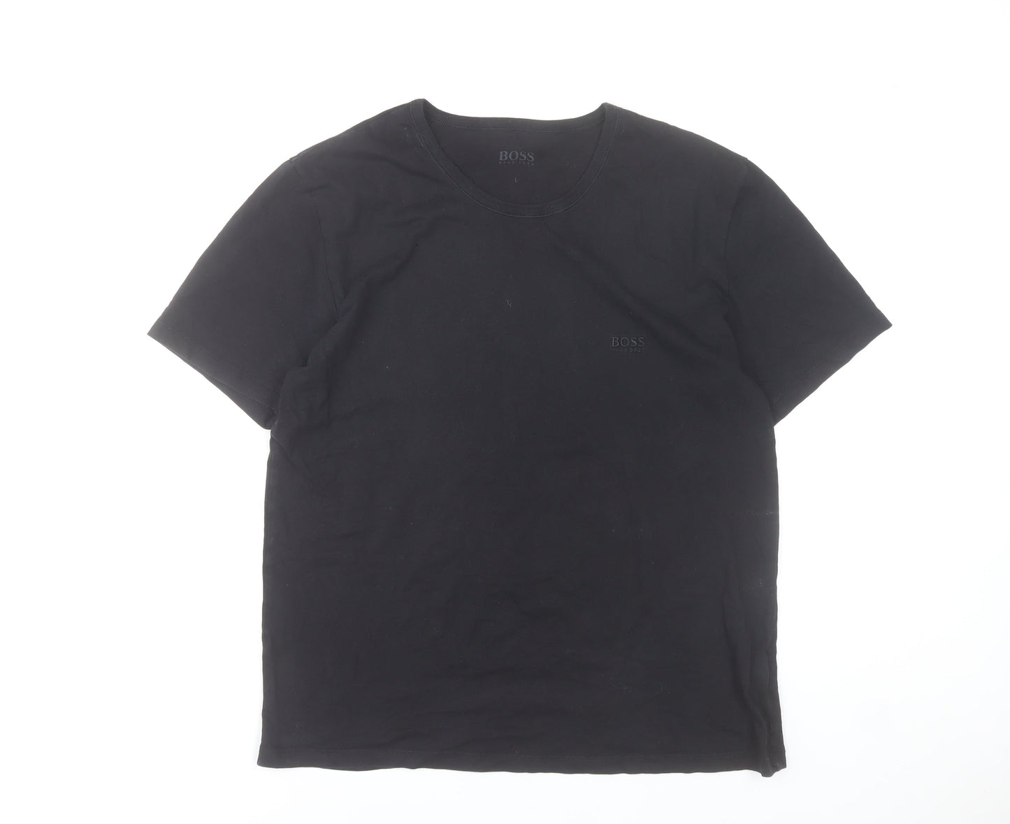Hugo Boss Men’s Black Cotton Crew Neck T-Shirt Size L