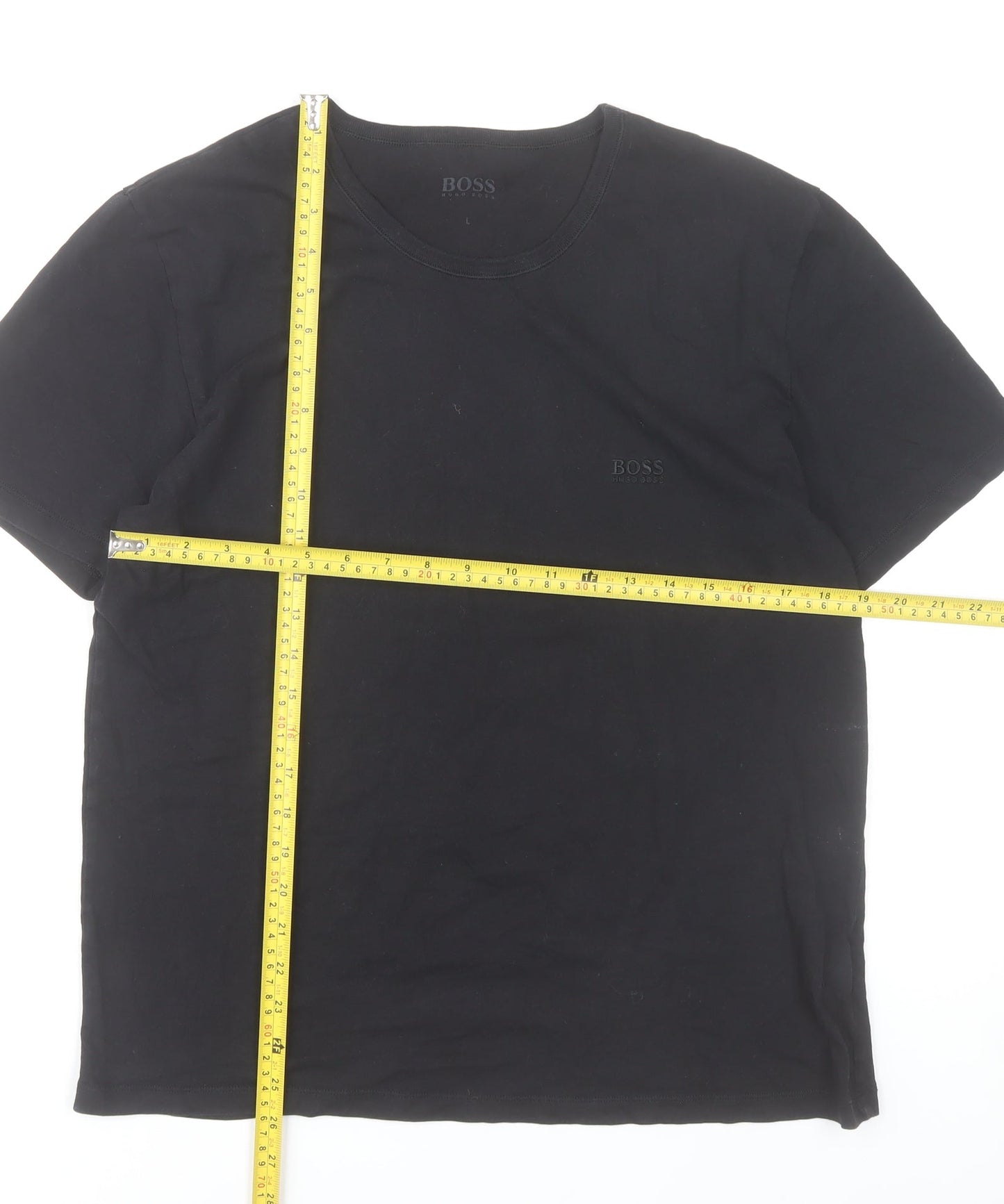 Hugo Boss Men’s Black Cotton Crew Neck T-Shirt Size L