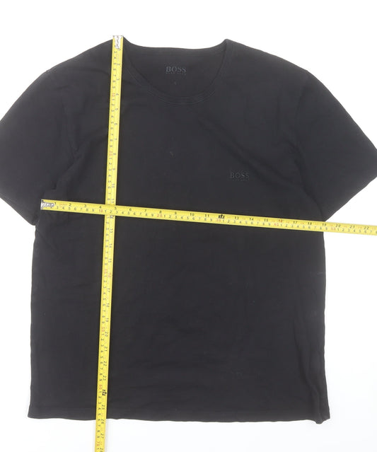 Hugo Boss Men’s Black Cotton Crew Neck T-Shirt Size L