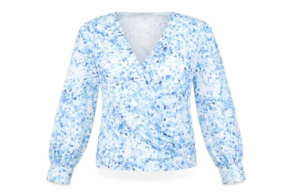 Zara Women’s Multicoloured Floral Wrap Blouse Long Sleeve L