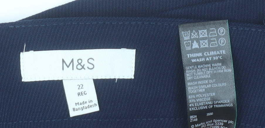 Marks and Spencer Women’s Blue Size 22 Cargo Short Skirt