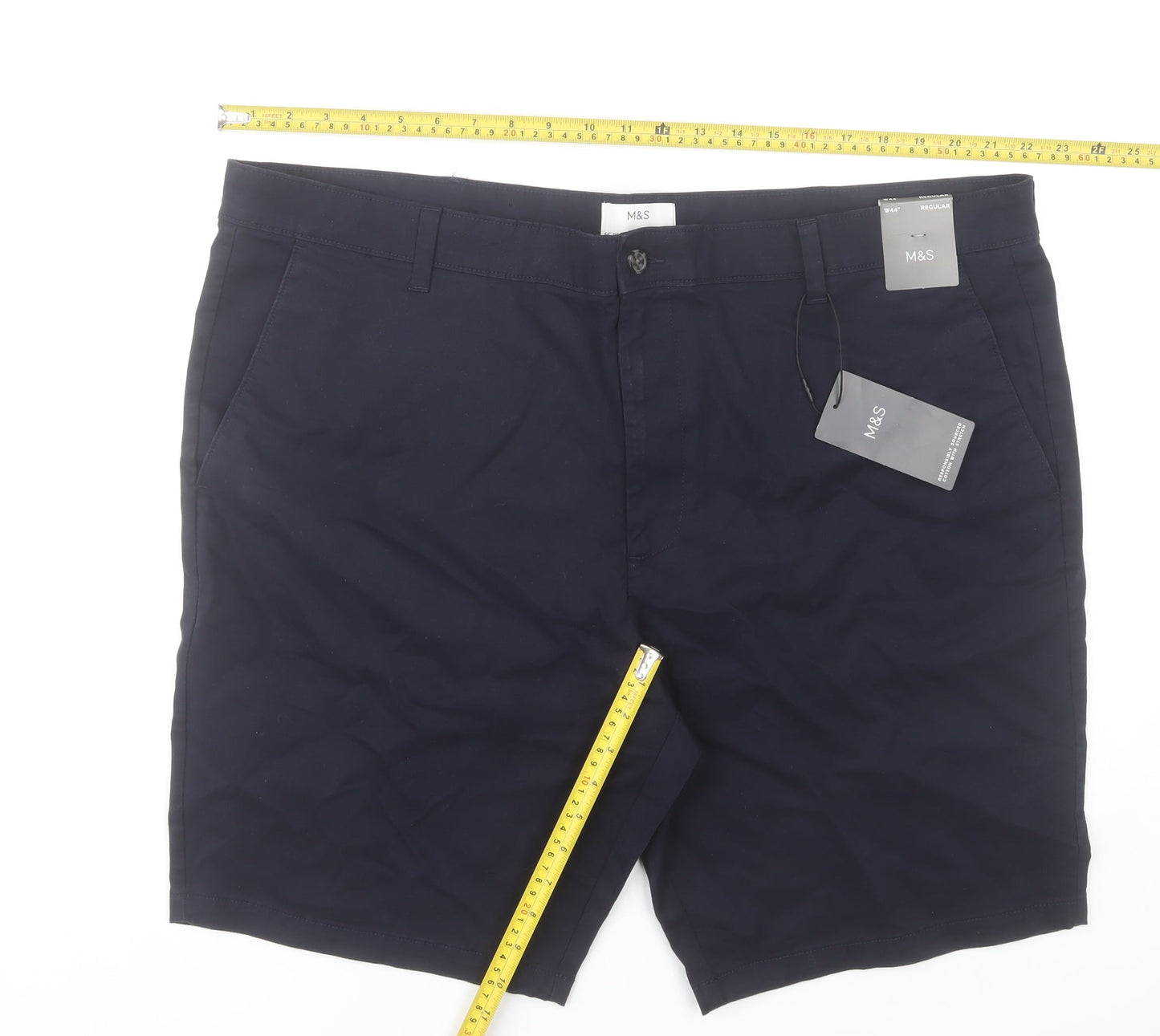 Marks and Spencer Men’s Blue Chino Shorts Size 44 Regular Fit