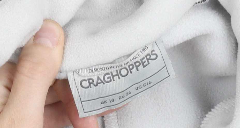 Craghoppers Womens Black Size 10 Fleece Jacket Lightweight Zip