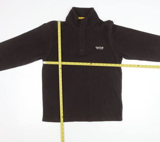Regatta Mens Black Fleece Sweatshirt S Quarter Zip Outdoor Pullover