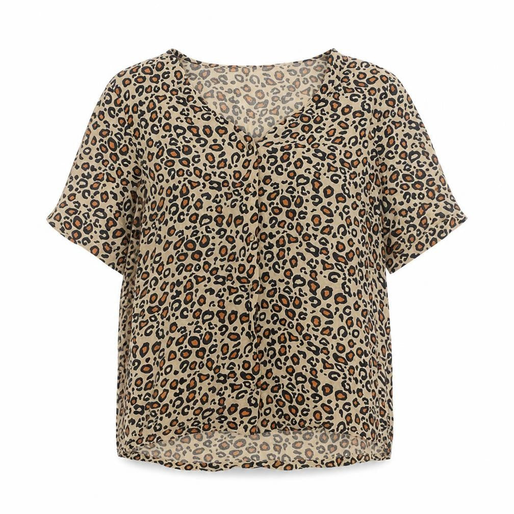 Pieces Women’s Multicoloured Leopard Print Viscose Blouse S
