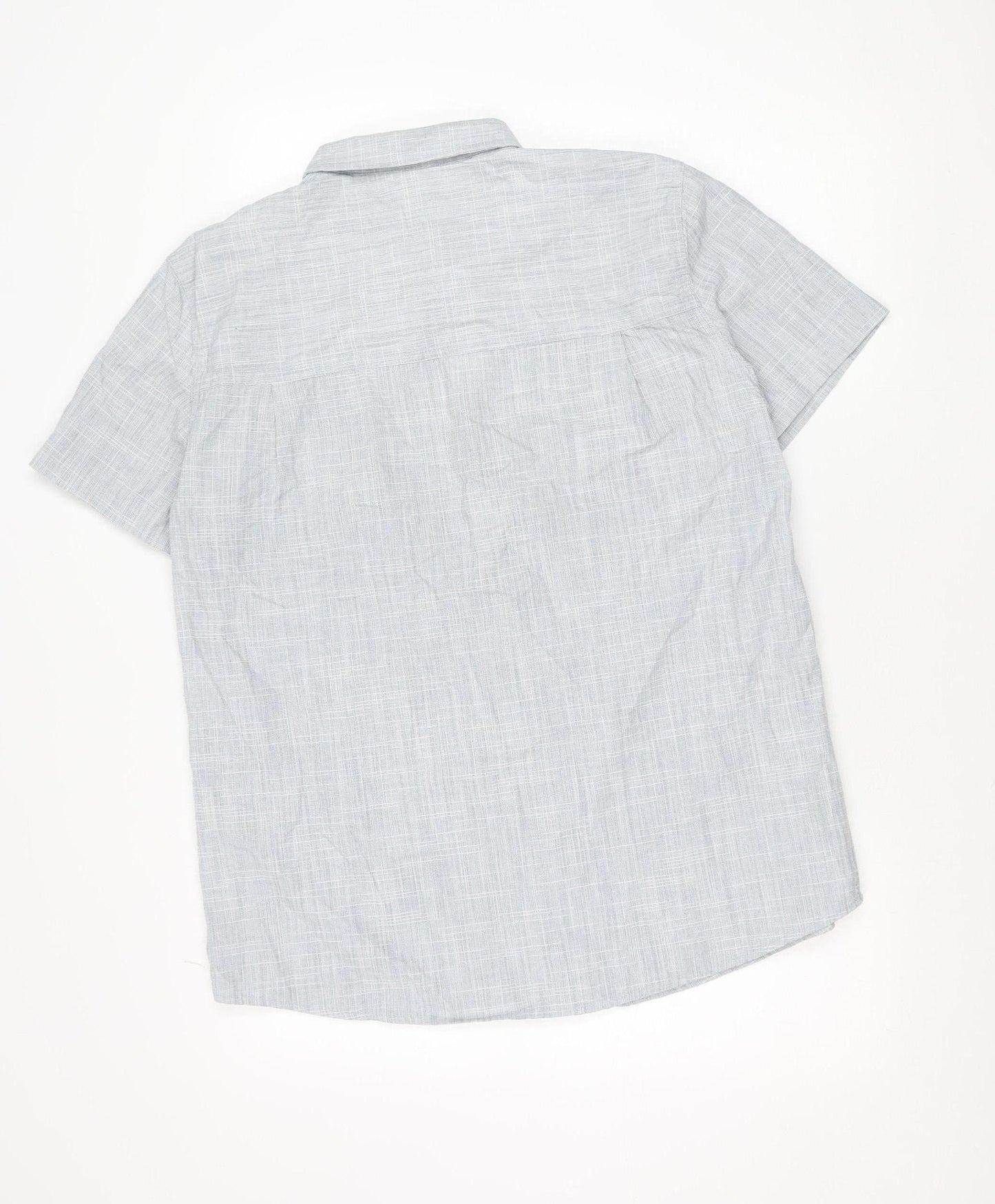 Mountain Warehouse Men's Blue L Large Short Sleeve Button-Up Shirt
